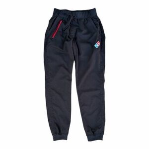 Domino’s Black Jogger Pants Adult Size S Logo Athletic Sweatpants